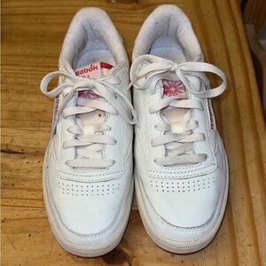 Reebok Club C 85 Vintage White and Red Sneakers